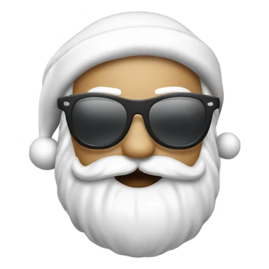 Santa with sunglasses saying yo yo yo sticker