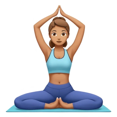 Woman does yoga sticker