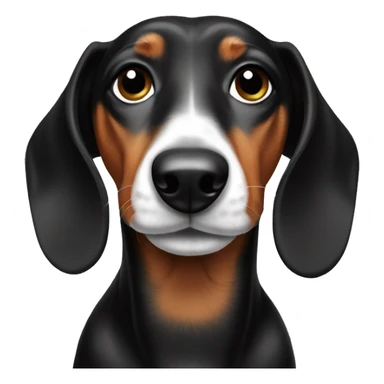 dachshund black and white sticker
