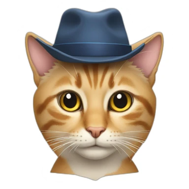 CAT WITH A HAT AND A SKIPER sticker