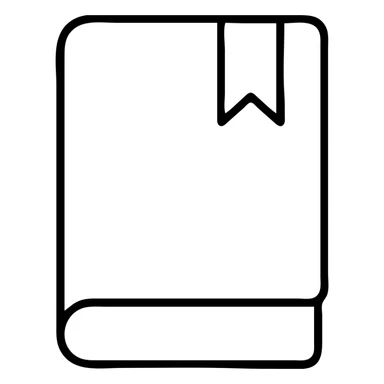 Book with bookmark outline sticker