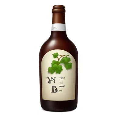 Bottle of vine auction sticker