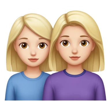 Girl with her friend girl sticker