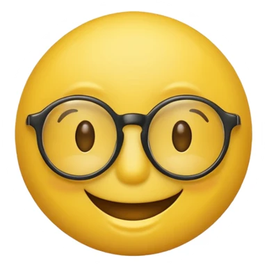 Smiley face with glasses from WhatsApp sticker