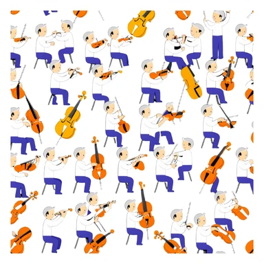 orchestra playing 12 Days of Christmas, festive sticker