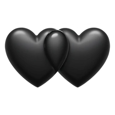 İki siyah kalp Birleşik sticker