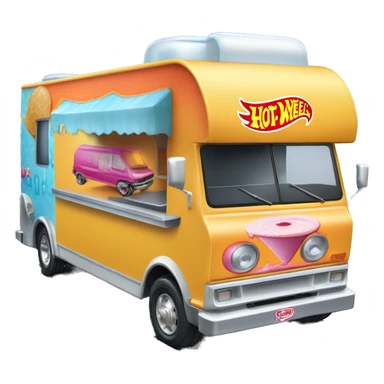 hot wheels sporty 20 foot long juice hole Ice Cream step van  sticker