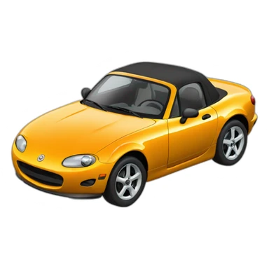 Miata car with open light sticker