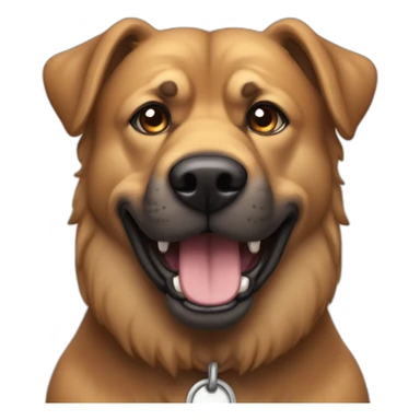 Un chien noir musclé sticker