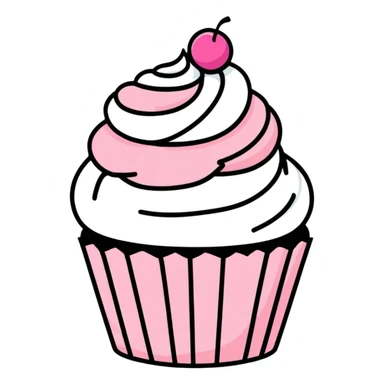 cupcake with pink icing sticker