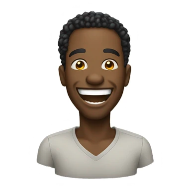 Black men Laughing out loud sticker