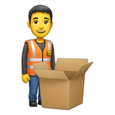 CONTENEDOR DE 20¨ CON MANOS Y PIES sticker