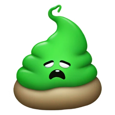 Green poop sticker