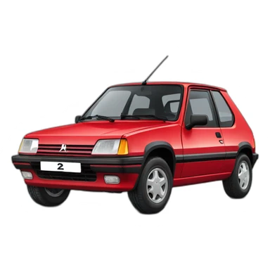 Peugeot 205 rouge sticker