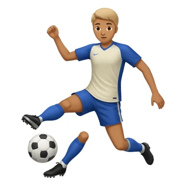 person kicking soccer ball sticker