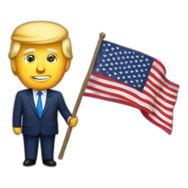 Trump with us flag sticker