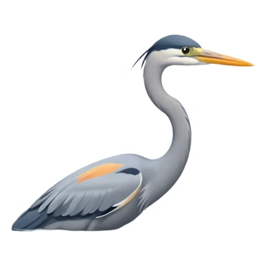 Heron swimming  sticker