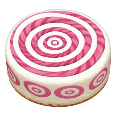 fish cake with pink swirl, white base with pink spiral pattern, narutomaki, Japanese food sticker