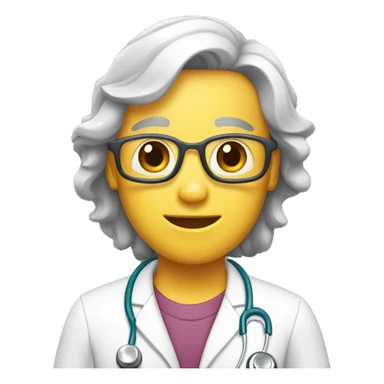 Medico de familia con poco pelo sticker