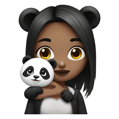 Indie girl with panda sticker