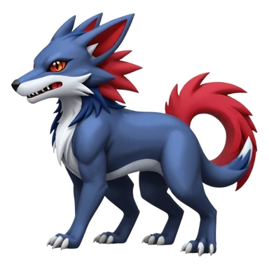 Zoroark-Gatomon-Sergal-Vernid-Protogen-Fakémon-Pokémon-creature  sticker