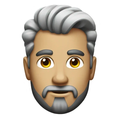 buff man pompadour haircut made of stone sticker