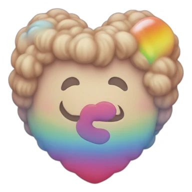 coeur arc en ciel sticker