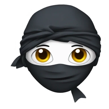 ninja con ojos de corazon sticker