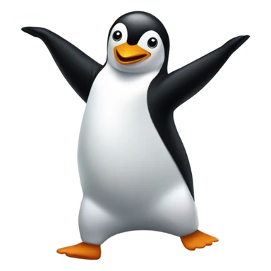 Dancing penguin sticker