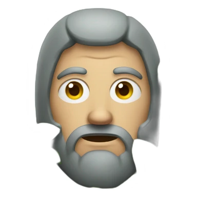 medieval serious man hidden behind bush sticker