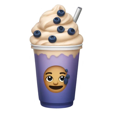 Blueberry iced latte sticker