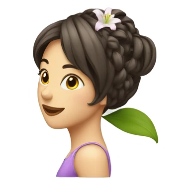 Lily flower in a women hair sticker