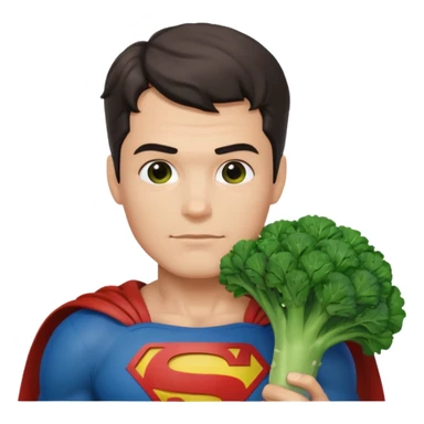 brocoli superman sticker