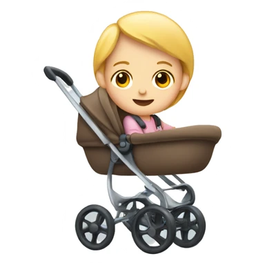 A child in a stroller sticker