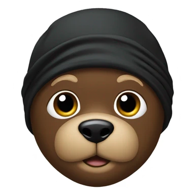 Black Bear with durag sticker