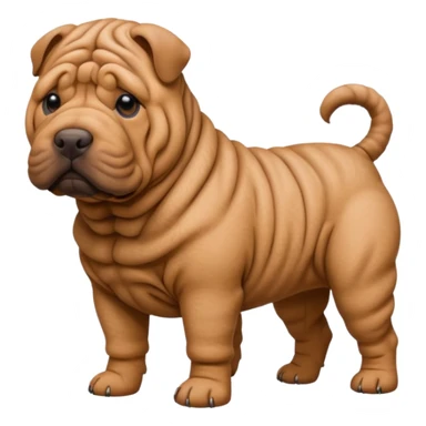 Sharpei brown sticker