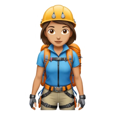 female mountain climber sticker