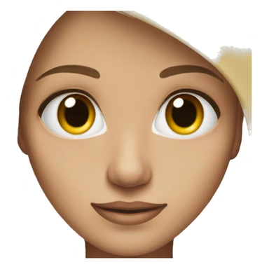 Change the eye color to dark brown sticker