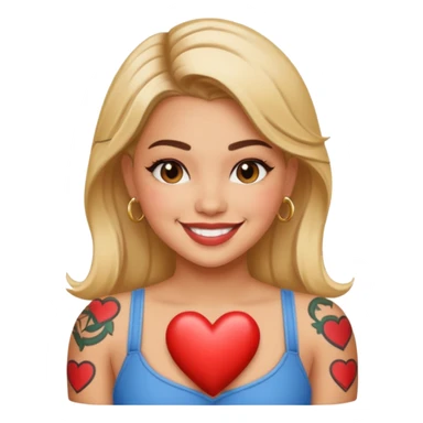 Karol G heart tattoo  sticker