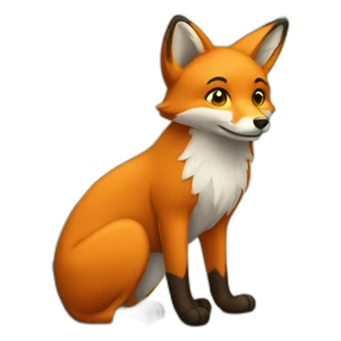 fox in tree school sticker