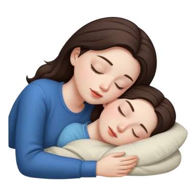 Brunette girl sleeping sticker