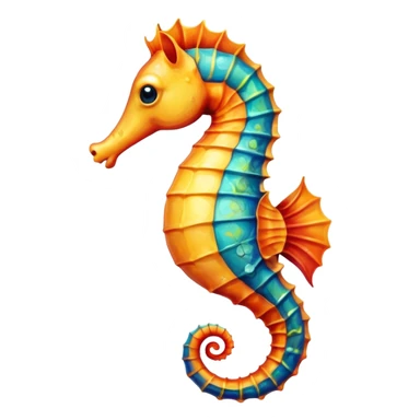 Seahorse with a poker look at me sticker