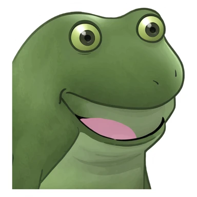 bufo frog meme with a big smile sticker