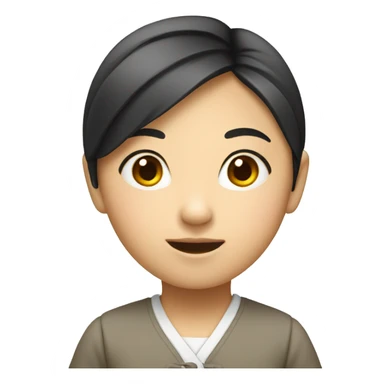 smart asian girl sticker