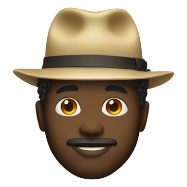 black man with cool hat sticker
