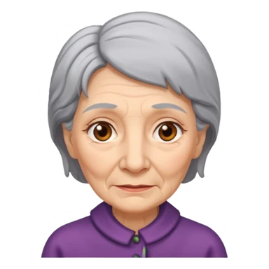 grey hair old woman sticker