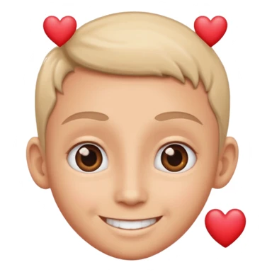 cara con ojos corazon sticker