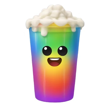 Rainbow boba sticker