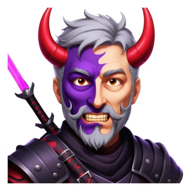 Demon-Horned Warrior sticker