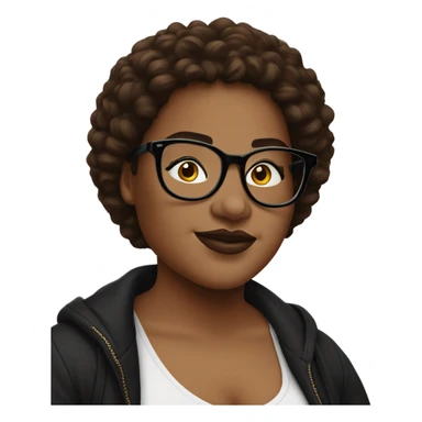 artist plus size black rimmed glasses sticker